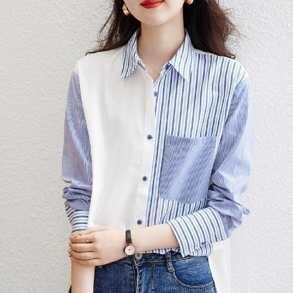 Striped Long Sleeve Fashion Women's Shirt