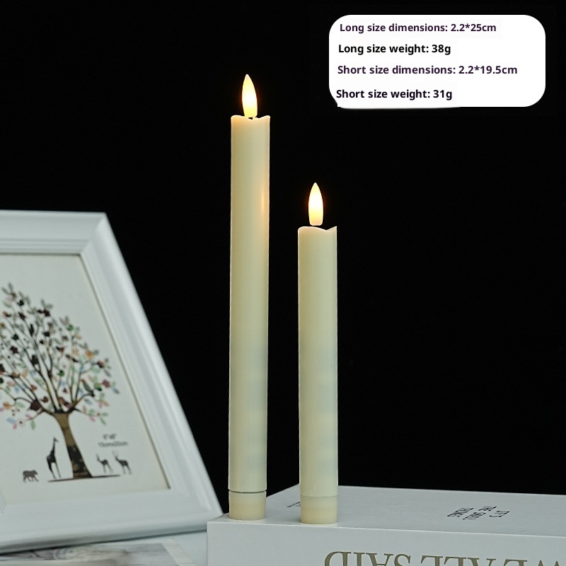 Long Brush Holder Candle Led Simulation Electric Candle Lamp