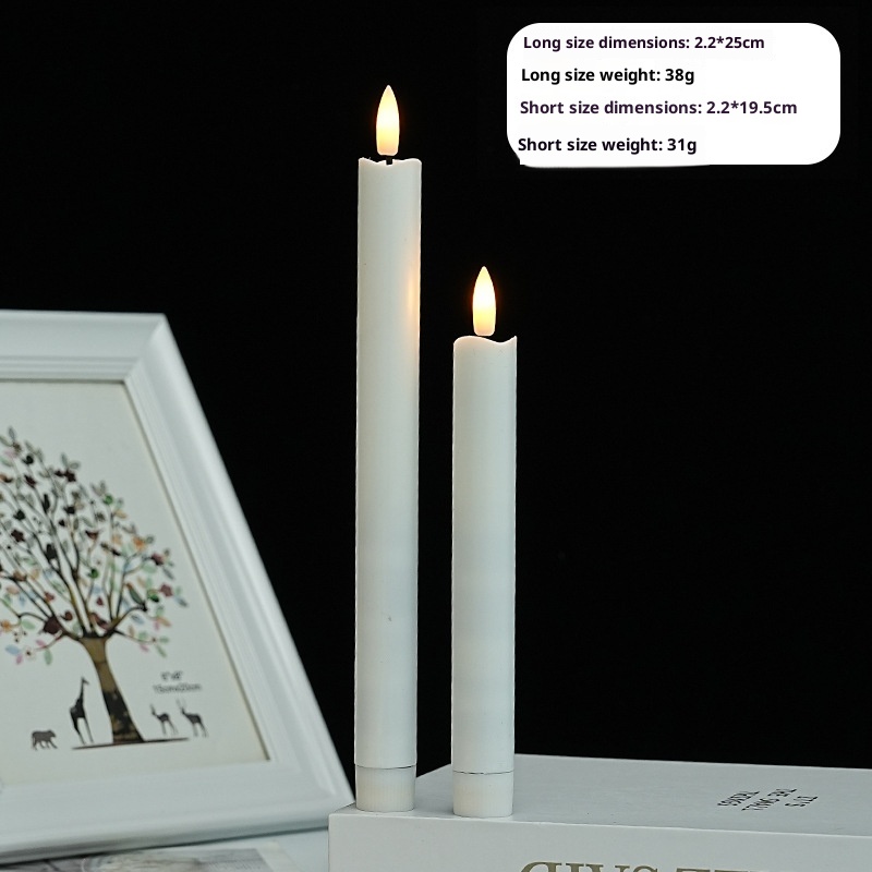 Long Brush Holder Candle Led Simulation Electric Candle Lamp