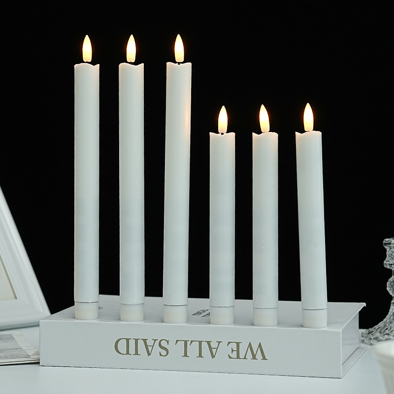 Long Brush Holder Candle Led Simulation Electric Candle Lamp