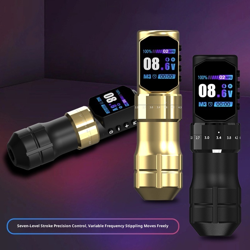 Adjustable Stroke Battery Pen Tattoo Set