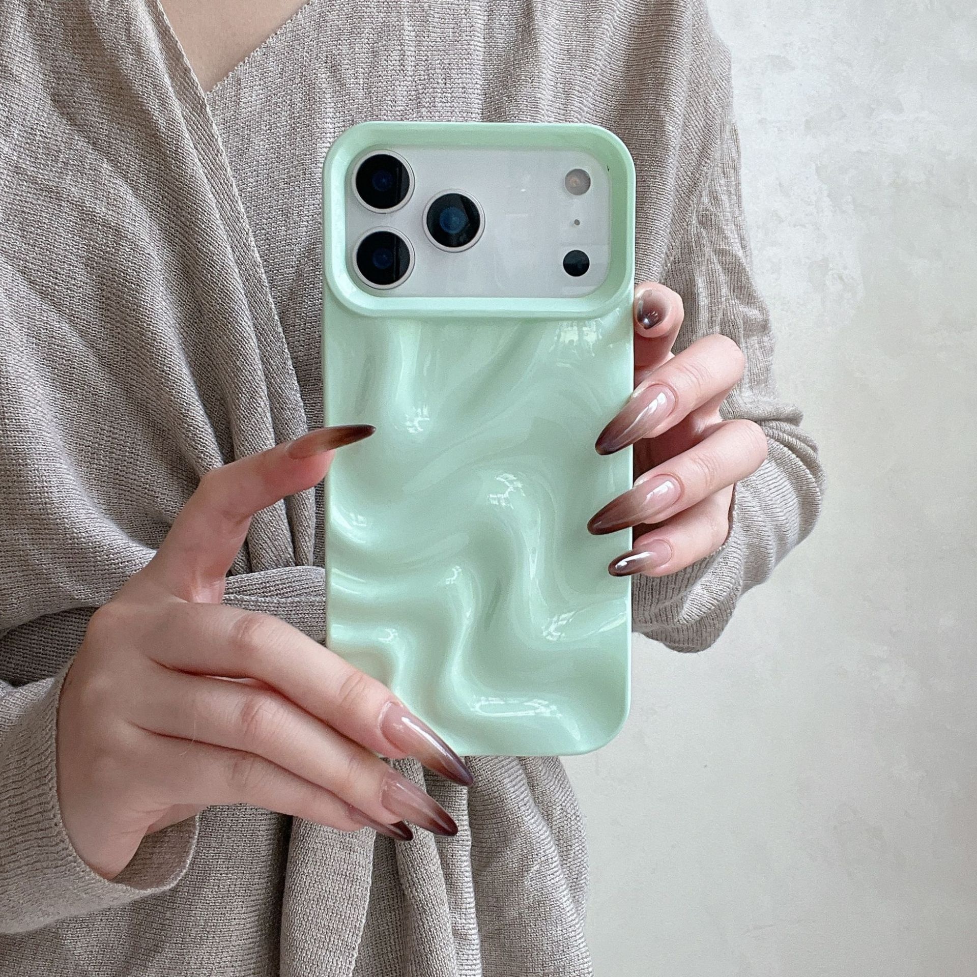 3D Water Ripple iPhone Case Korean Style