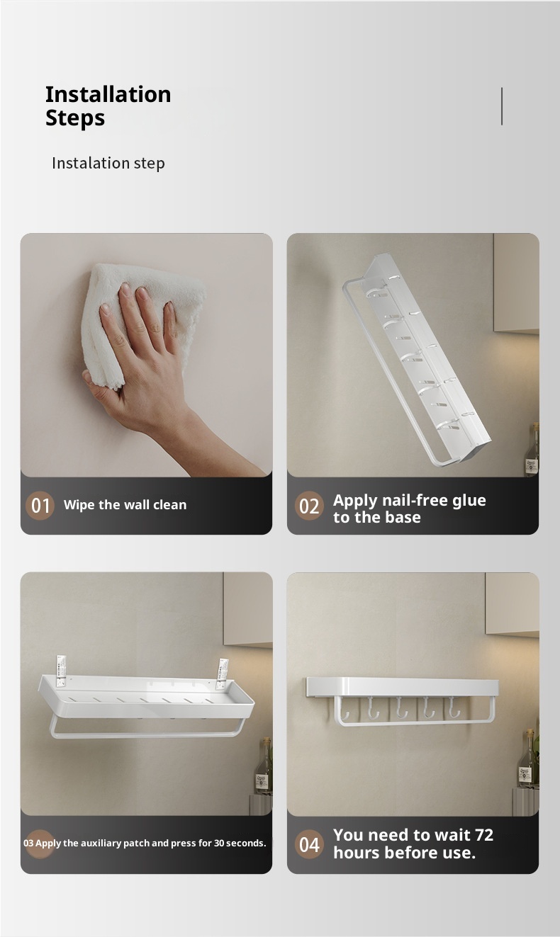 Bathroom Rack Punch-free Wall Hanging