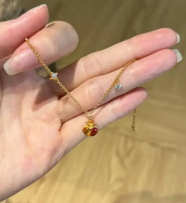 High-grade 925 Silver Jewelry Suit Ancient Gold