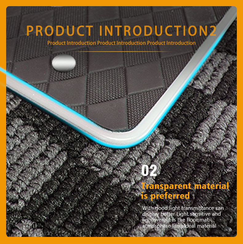 Car Foot Mat Ambience Light Led Car Decorative Light Bluetooth RGB Foot Sound Control Rhythm Lamp