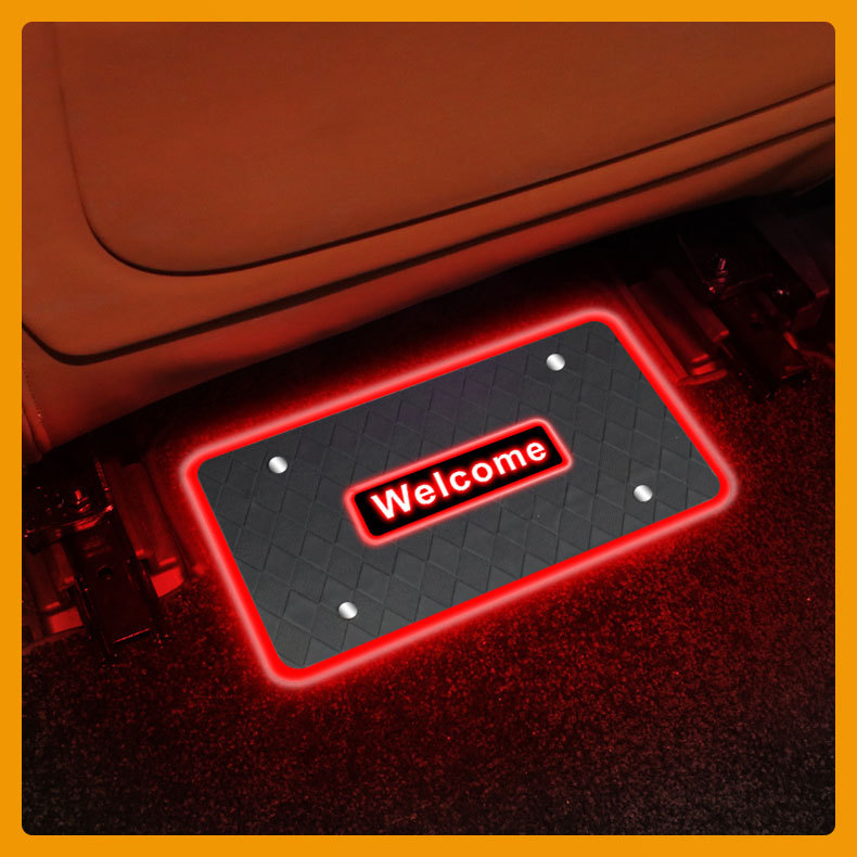 Car Foot Mat Ambience Light Led Car Decorative Light Bluetooth RGB Foot Sound Control Rhythm Lamp