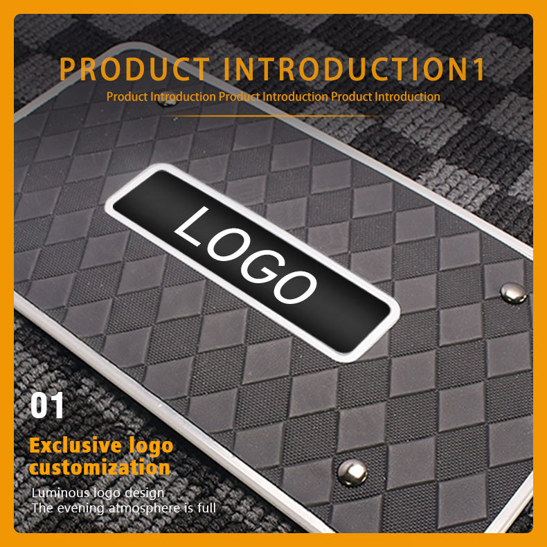 Car Foot Mat Ambience Light Led Car Decorative Light Bluetooth RGB Foot Sound Control Rhythm Lamp