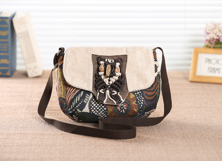 Ethnic Pattern Saddle Bag