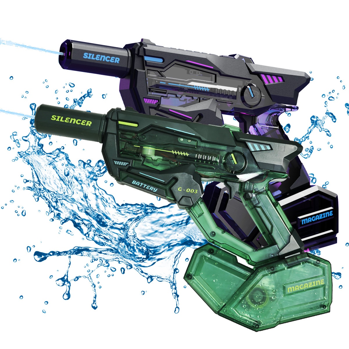 Water Gun Automatic Absorbent Continuous Hair Children's Summer Outdoor Water Toys