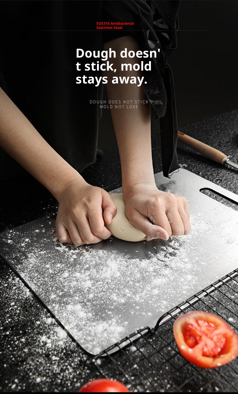 Mildew-proof Stainless Steel Double-sided Cutting Board Household