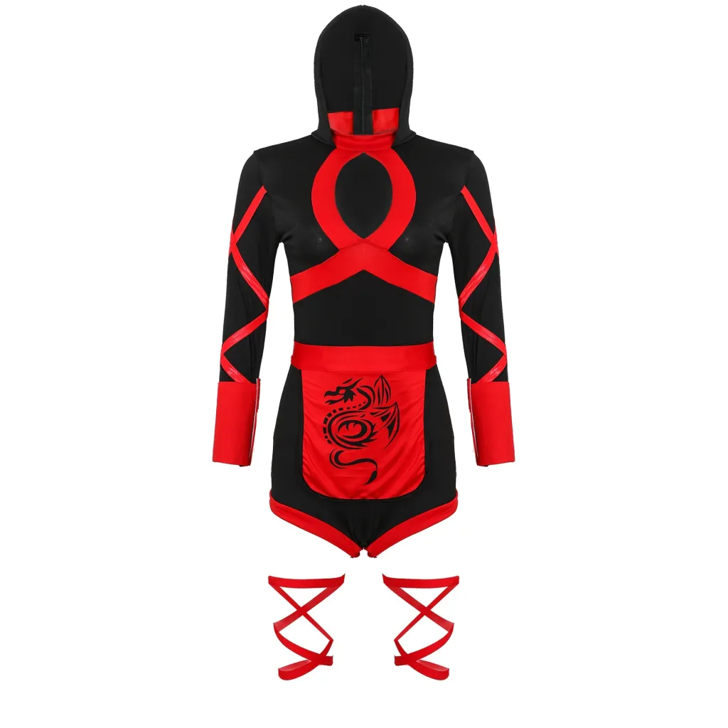 Halloween Female Samurai COS Uniform - Red