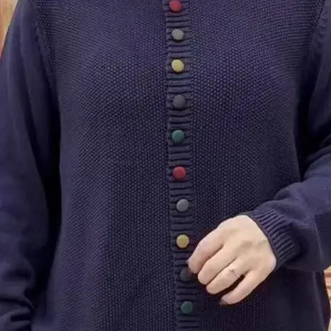 Retro Artistic Coat With Color Buttons Is Loose And Casual Purple - Shop at LoveMi
