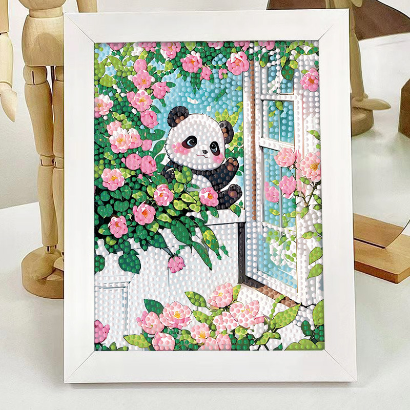 Children's Handmade Diy Diamond Stickers Cartoon Animal Panda