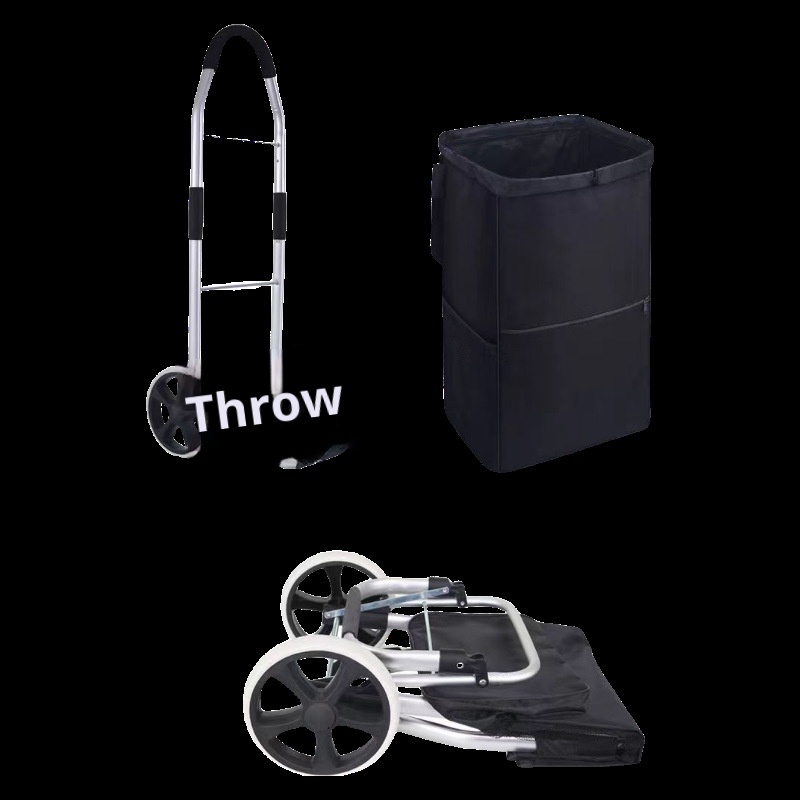 Aluminum Alloy Shopping Cart Pull Rod Folding Cart