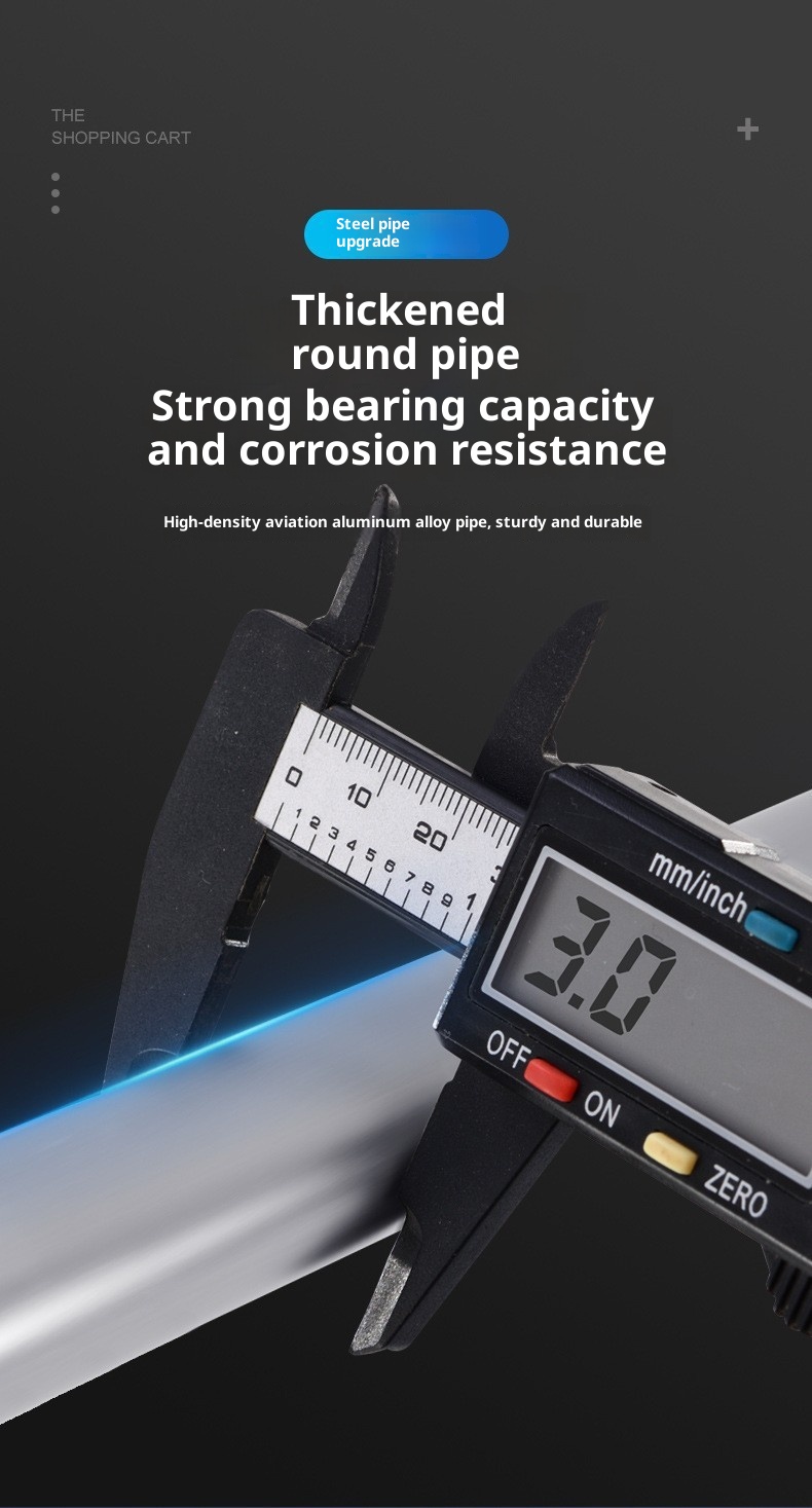 Aluminum Alloy Shopping Cart Pull Rod Folding Cart