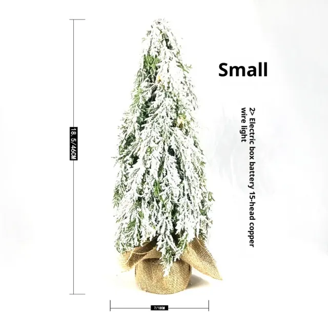 Festival Decoration Supplies With Lights PE Simulation Christmas Snow Sprayer Tree Small Size - Shop at LoveMi