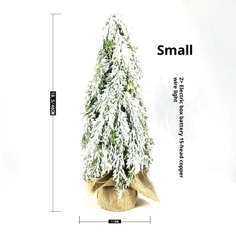 Festival Decoration Supplies With Lights PE Simulation Christmas Snow Sprayer Tree - Small Size