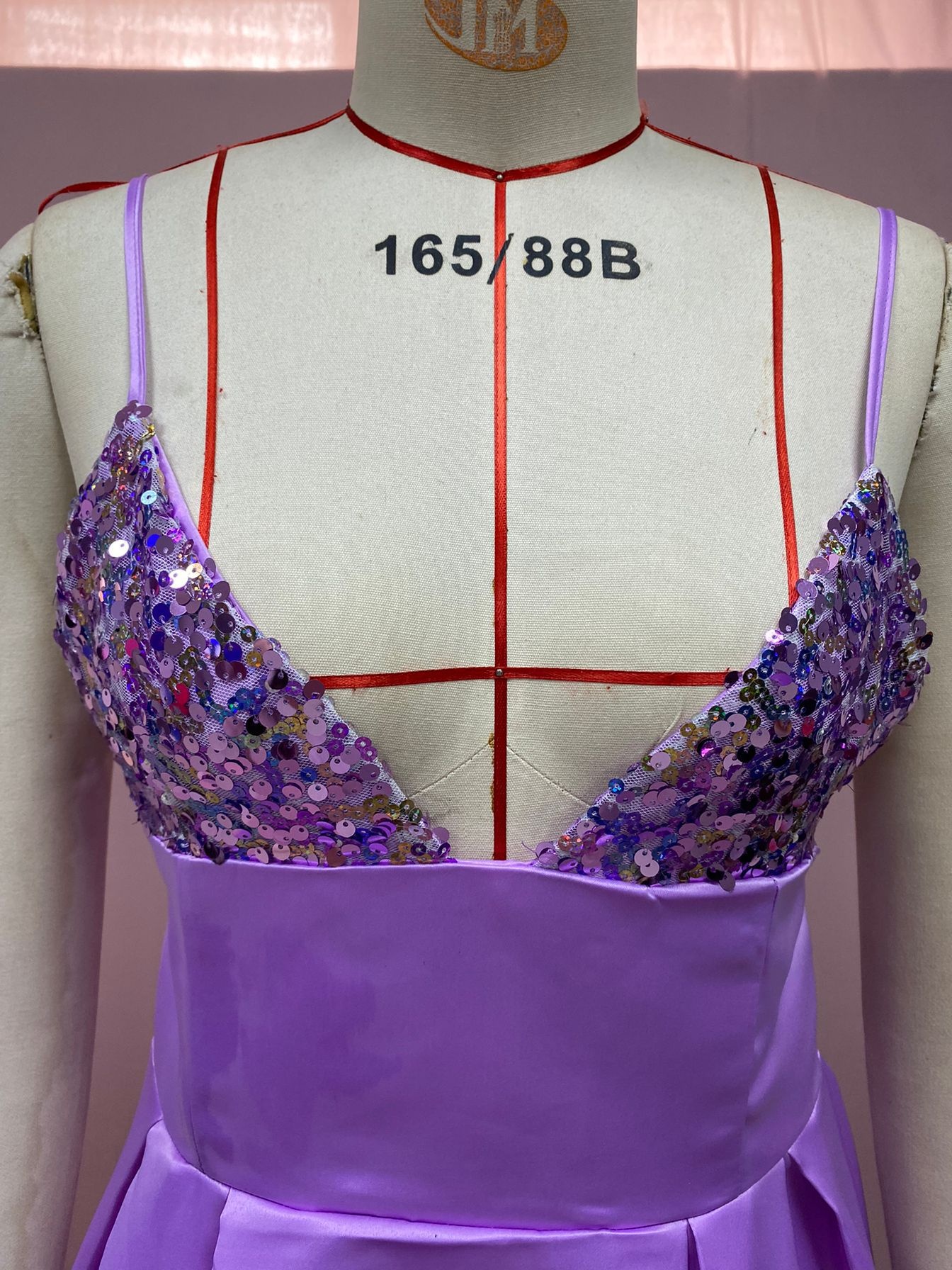 European And American Women's Clothing Dress Deep V Sequined Sexy Slit