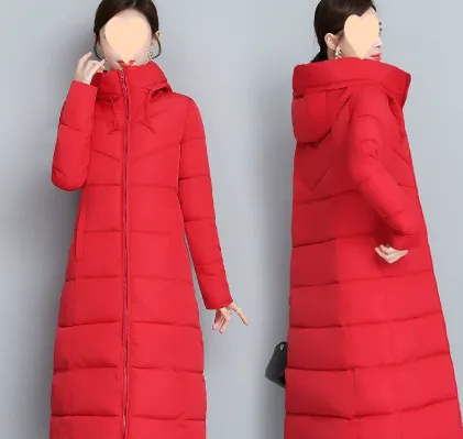 Western Style Plus Size Cotton-padded Clothes Mother's Clothes Winter Clothing Mid-length Cotton-padded Clothes Acrylic Fiber
