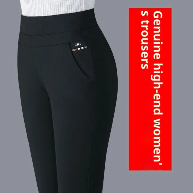 Tight High Waist Female Straight leg Trousers Black - Shop at LoveMi