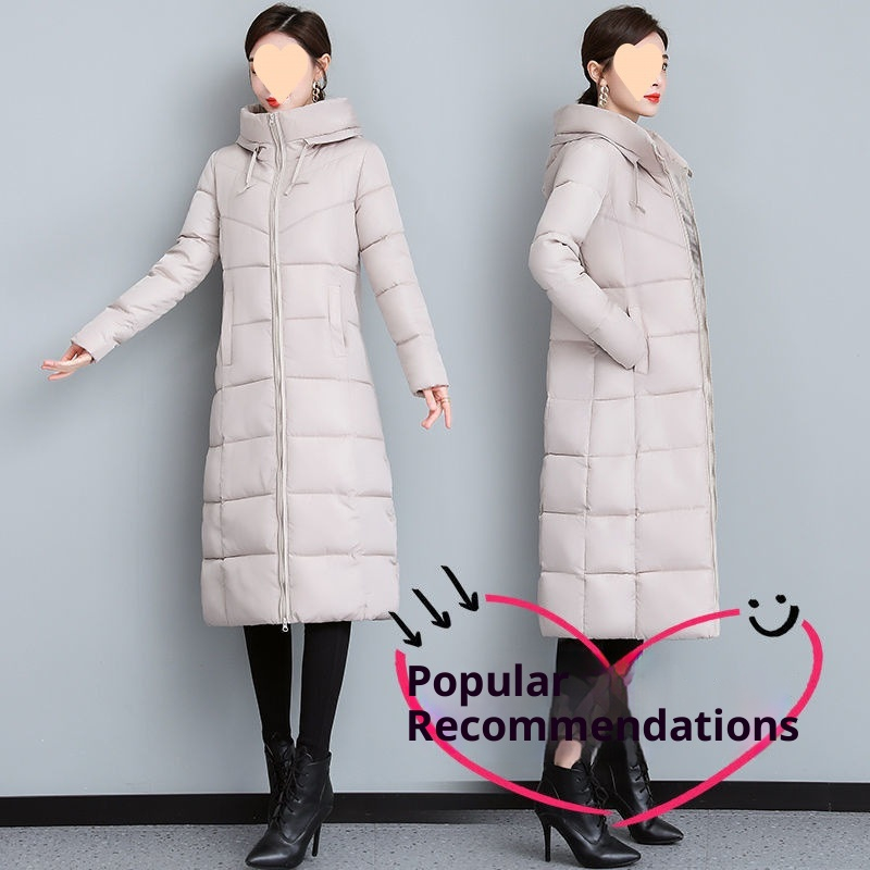 Western-Style Plus Size Mid-Length Cotton-Padded Winter Coat for Women