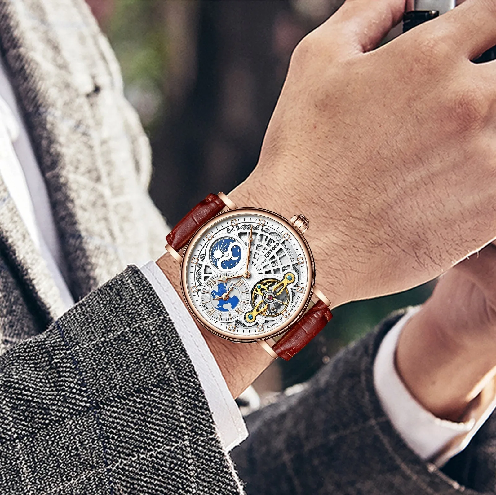 Full view of the Automatic Hollow Mechanical Star Watch
