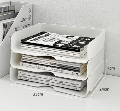 Desktop Storage Box Transparent Acrylic Desk Storage Rack White - Shop at LoveMi