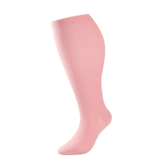 Plus sized Sports High Elastic Plus sized Long Tube Sports Calf Socks Pink - Shop at LoveMi
