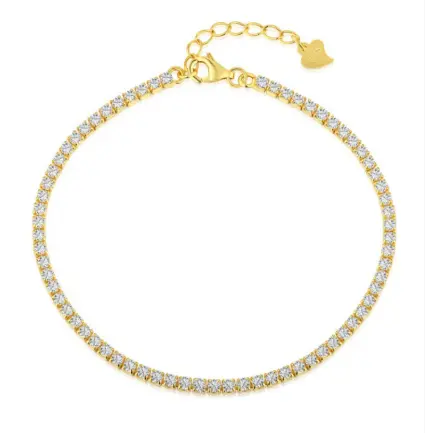 Women's Sterling Silver Diamond Bracelet Inlaid With Zircon