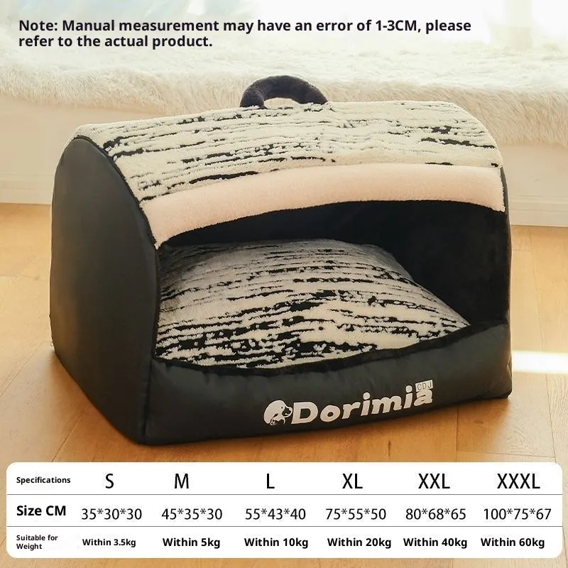 Enclosed Tent Warm Removable And Washable Cat Nest - Ink Elegant Black