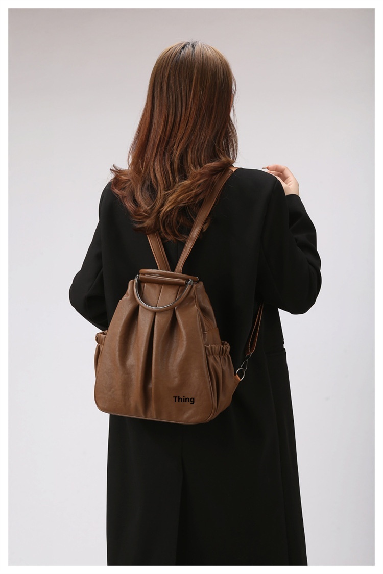 Small Vegan Leather Backpack Bag Boho Chic Style