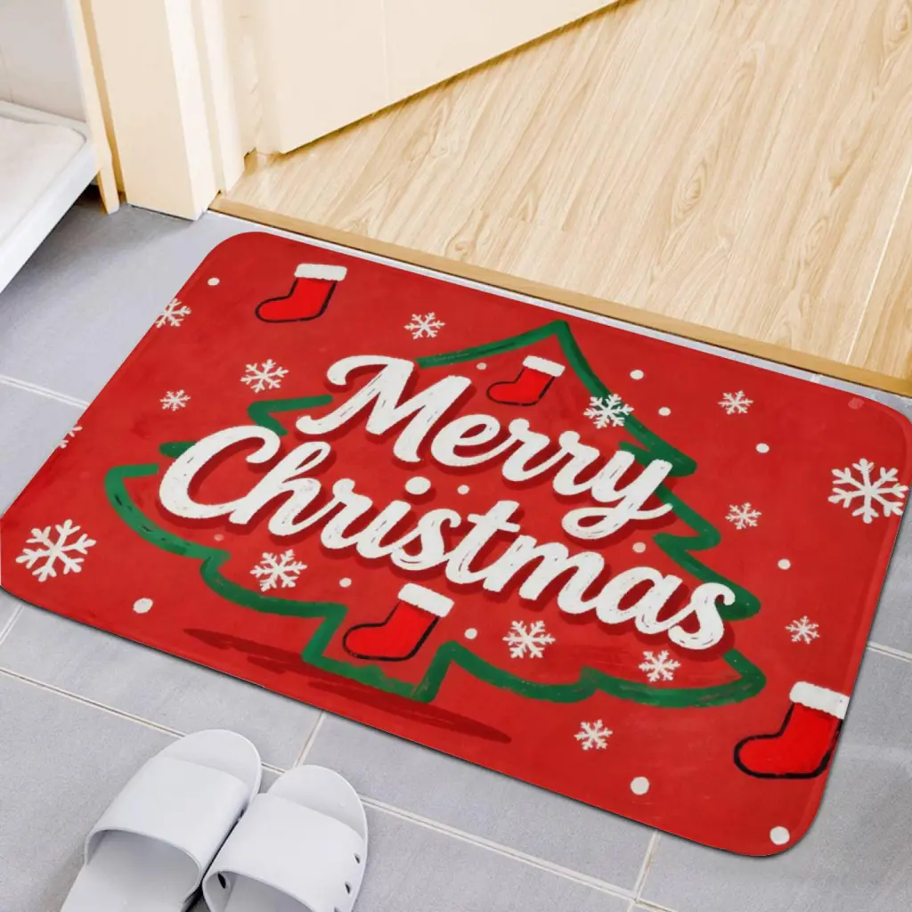 Christmas Entrance Door Door Mat Christmas Eve Decoration - Picture Style