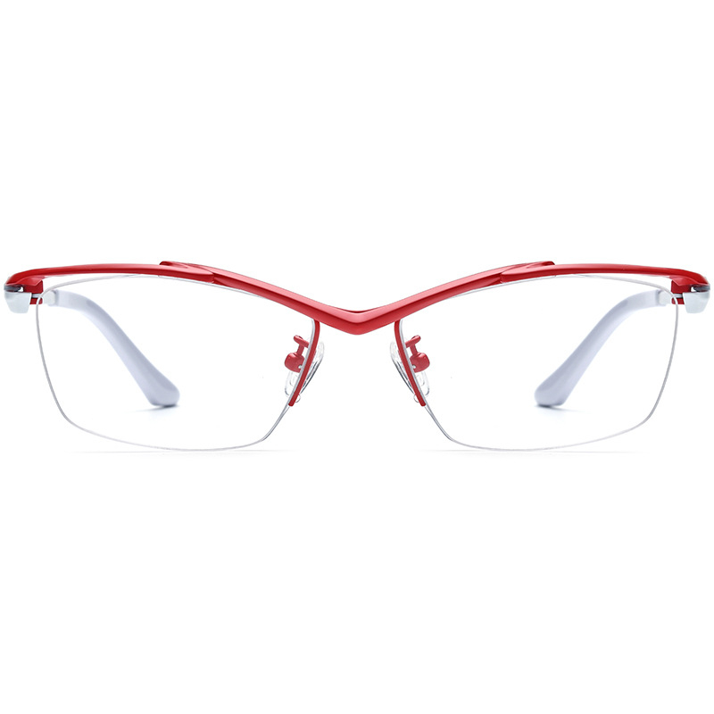 Myopia Glasses Rim Square Half-rim Glasses Frame Women