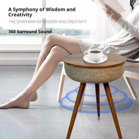 Light Smart Side Table Corner Bluetooth Rechargeable Built-in Speaker