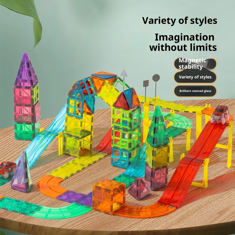 Colored Window Magnetic Sheet Set Strong Building Blocks Early Childhood Education Toys - Image 1