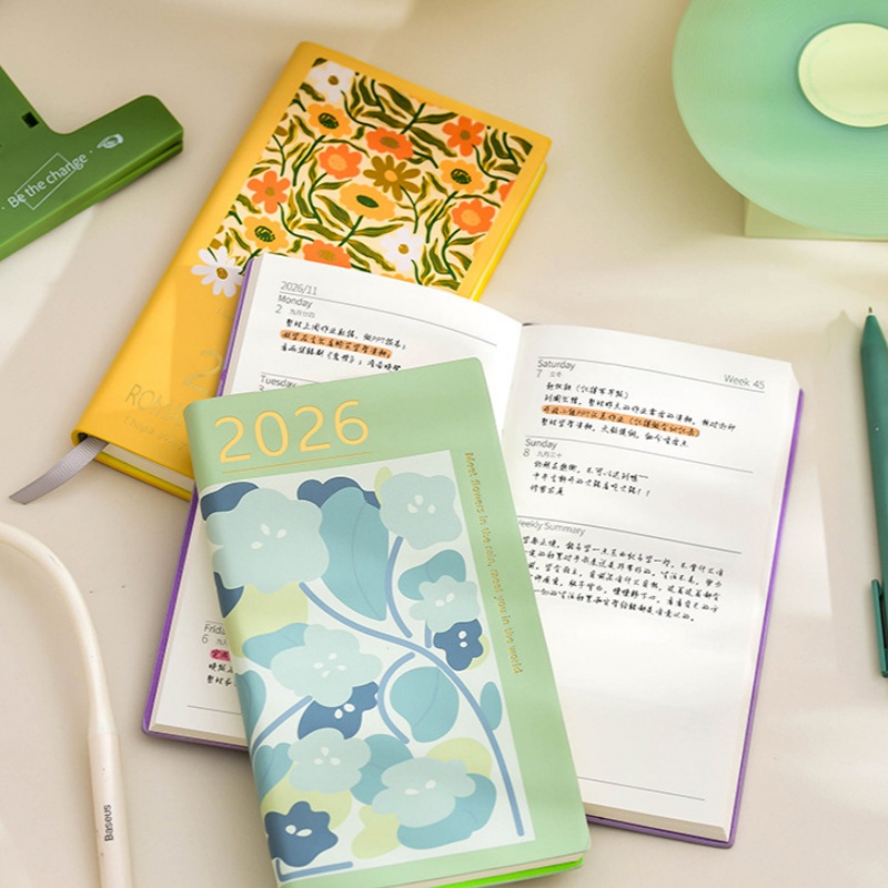 A6 Week Notebook Hand-painted Portable