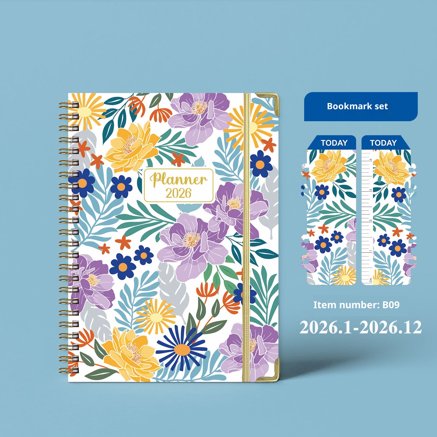 2026 English Notepad A5 Coil Diary Notebook 7