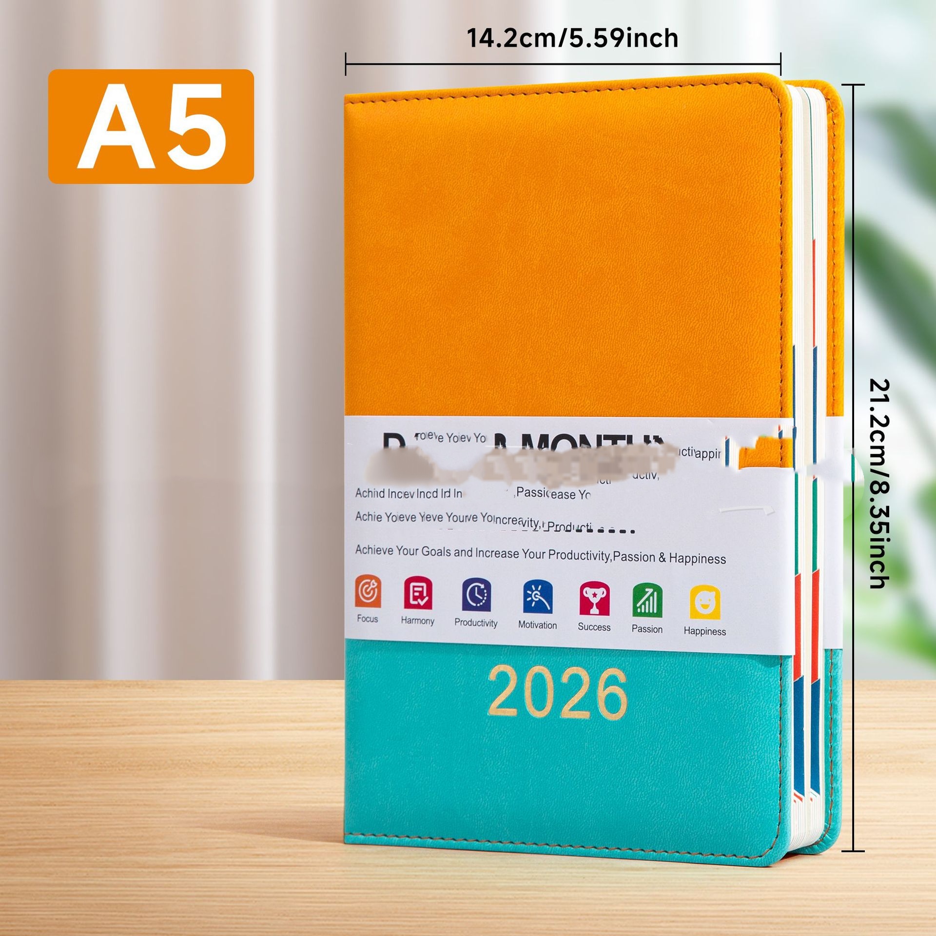 English Schedule Book A5 With Waist Seal Notebook Book One Per Day 3