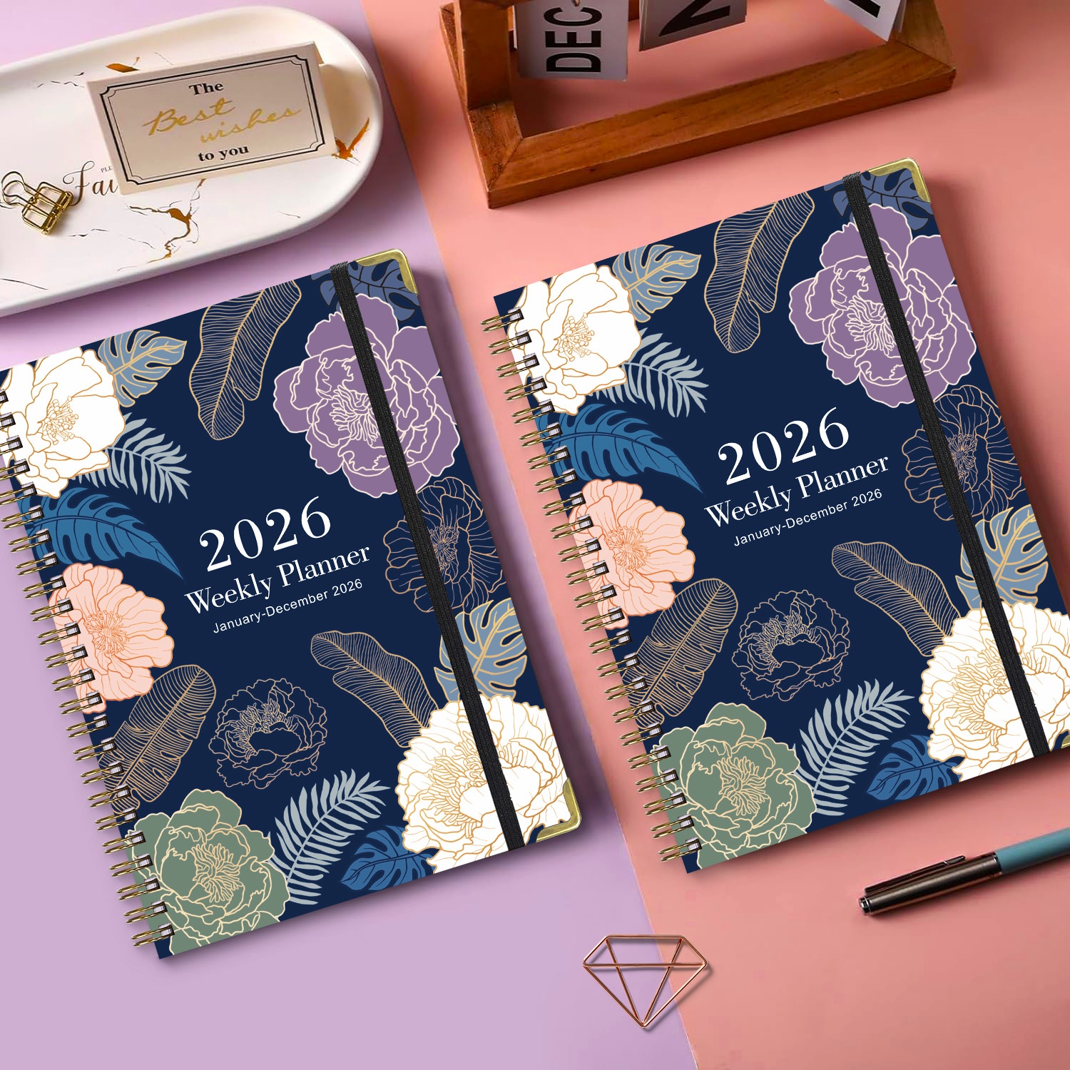 2026 English Notepad A5 Coil Diary Notebook 9