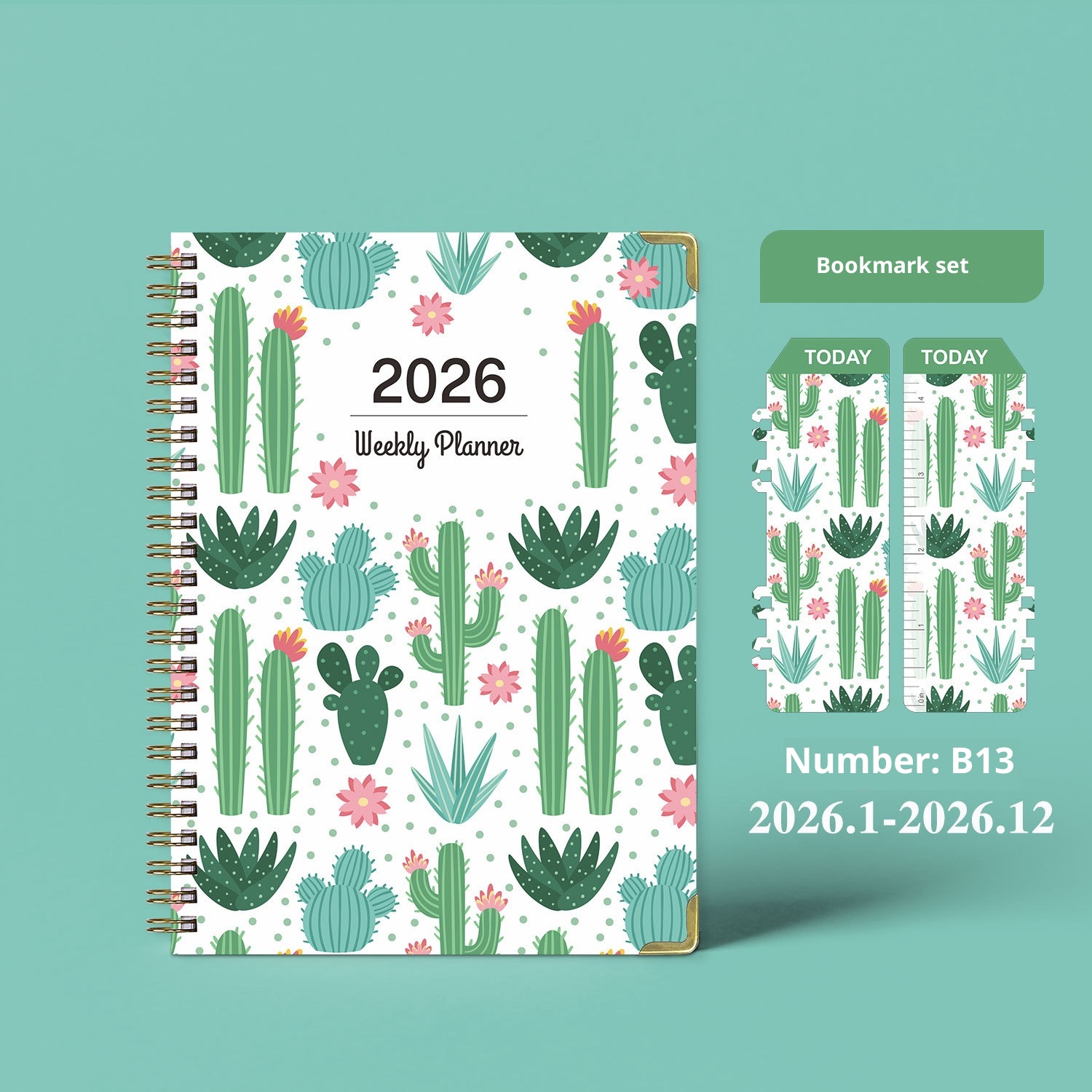 2026 English Notepad A5 Coil Diary Notebook 5