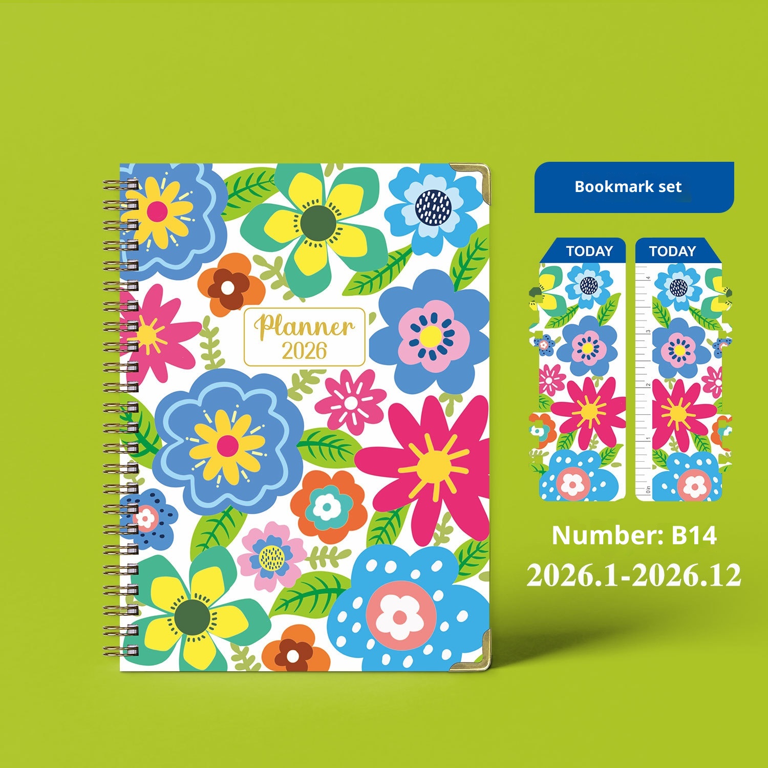 2026 English Notepad A5 Coil Diary Notebook 6