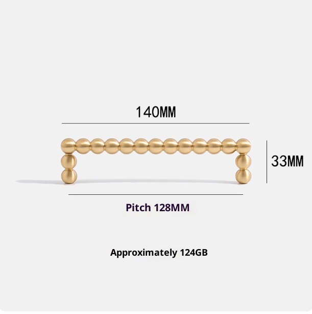 Retro Bronze Pearl Brass Handle Creative Light Luxury Gold - Shop at LoveMi