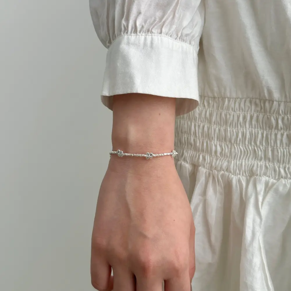 S925 Sterling Silver Bracelet Female Ins Fortune Valve Gold Light Luxury