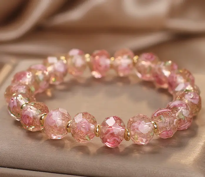 Good-looking Color Changing Chinese Style Bracelet Female Girl Heart