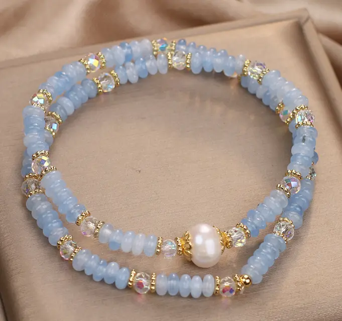 Aquamarine Special-interest Design Wholesale Bracelet