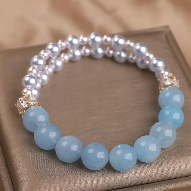 New Chinese Style Jade Blue Crystal National Style Bracelet