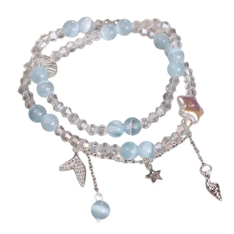 Double Circle Opal Crystal Bracelet For Women