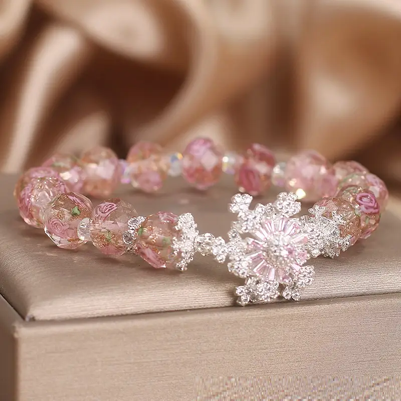 Flower Story Sweet Girl Crystal Bracelet Female