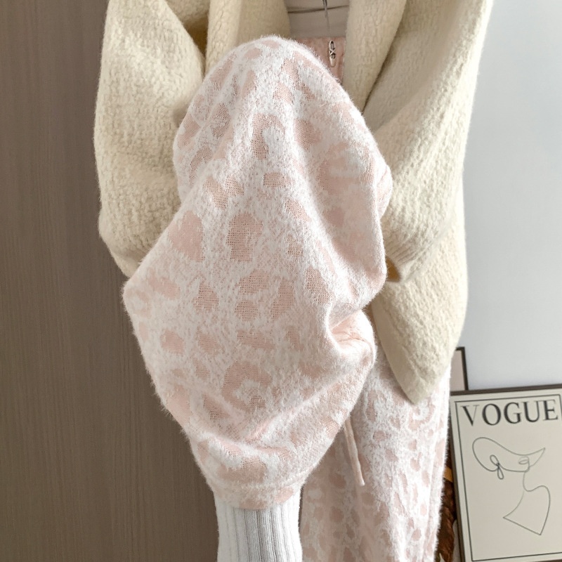 New High Waist Slimming Casual Soft Glutinous Leopard Print Wide Leg Pants For Women