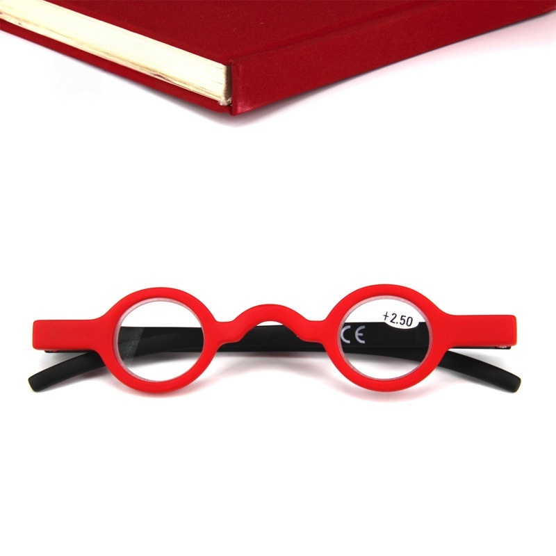 Mini Round Frame Glasses Retro Color Matching Elderly Reading Glasses - Image 2